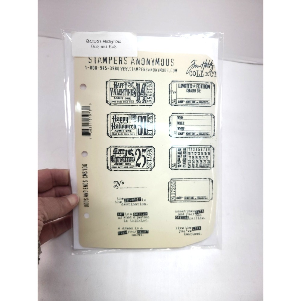 Scrapbooking Stamps Stampers Anonymous Tim Holtz Collection Odds and Ends CMS100